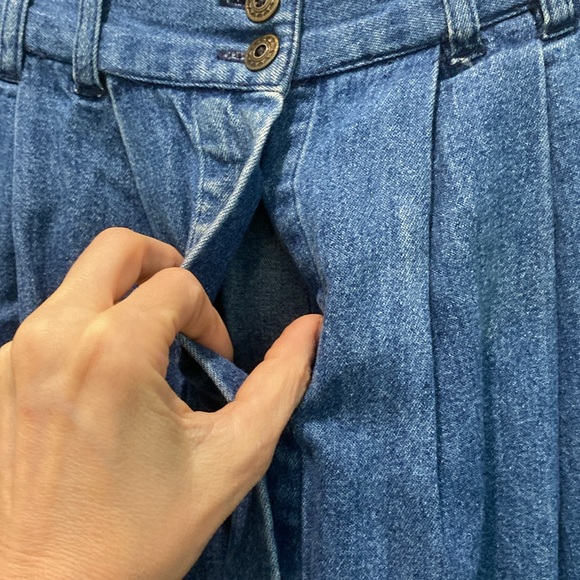 Classic Blue A-Line Denim Skirt - Picture 7 of 16